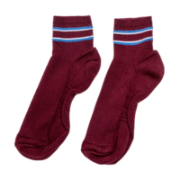 Burgundy Anklet Socks