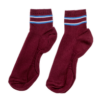 Seamless Burgundy Anklet Socks